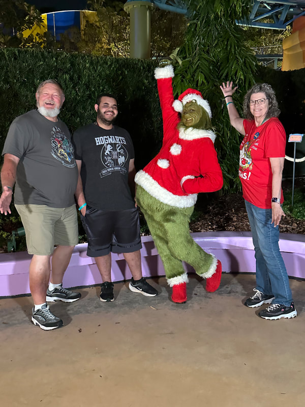 Picture of our family with Grinch